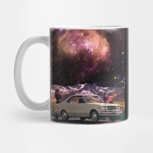 It's a Beautiful View - Space Aesthetic Collage, Retro Sci-Fi, Retro Futurism Mug